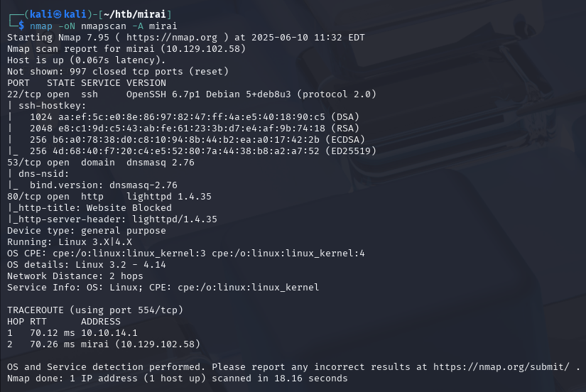 Nmap Scan Results